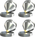 4Pcs Speaker Spikes Floor Protectors Shockproof Speaker Isolation Spikes with Base Pad for Speaker,Subwoofer,Amplifier,Turntable,Recorder CD DAC with 3m Adhesive (Silver)