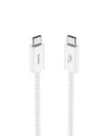 Belkin USB C to USB C Cable, 3.3ft, 60W - Type C Charger, iPhone Charger Cord, Soft, Braided, Flexible for iPhone 16, Galaxy S25, Pixel 9, Airpods, iPad Pro, Tablet & More, Travel Essentials - White