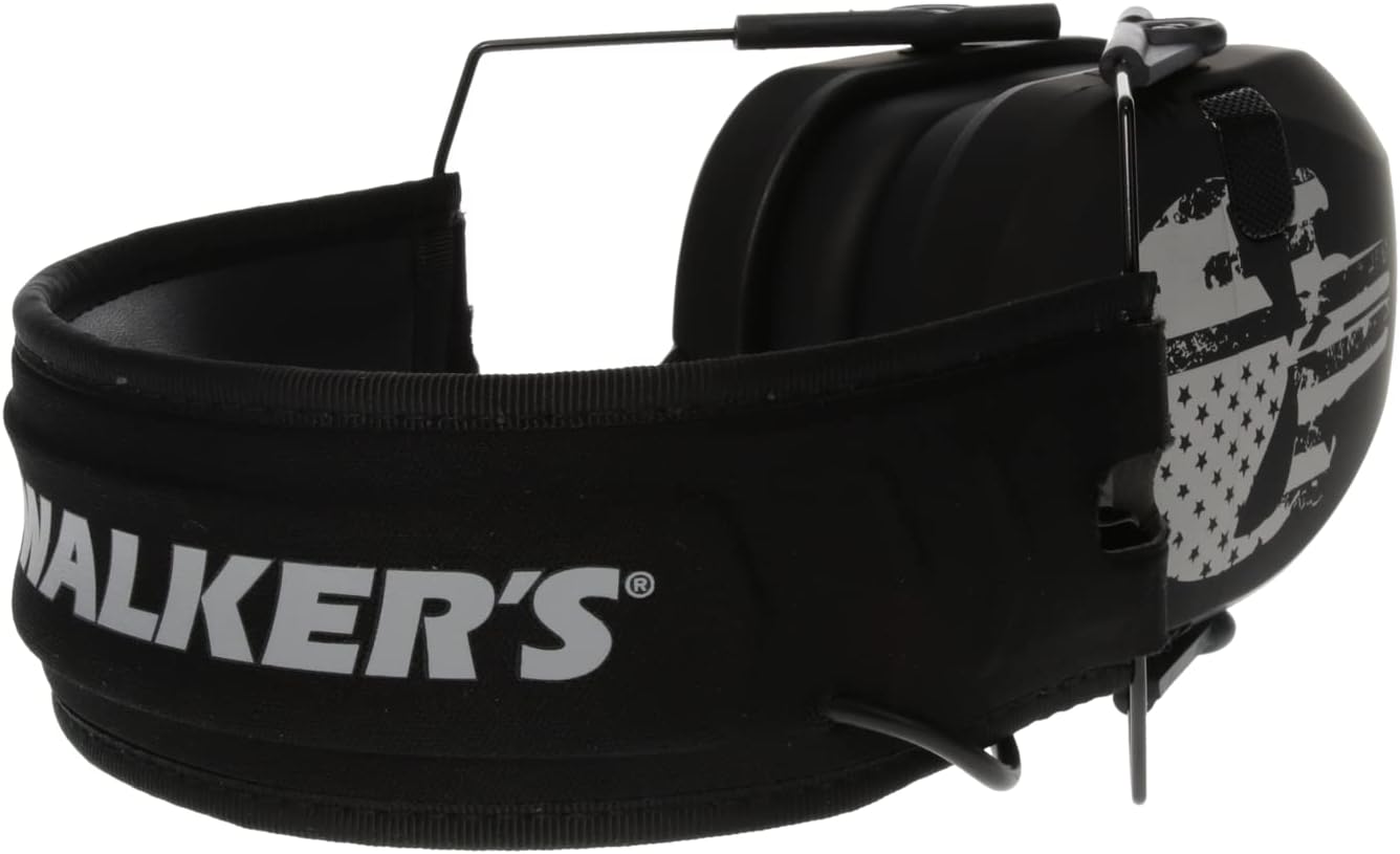 Walker's Razor Slim Ultra Low Profile Compact Design Adjustable Range Shooting Hunting Hearing Protection Electronic Earmuffs