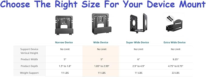 Mount Plus MP-06-02 10 Pack Cable Box Mount and Modem Mount - Image 3