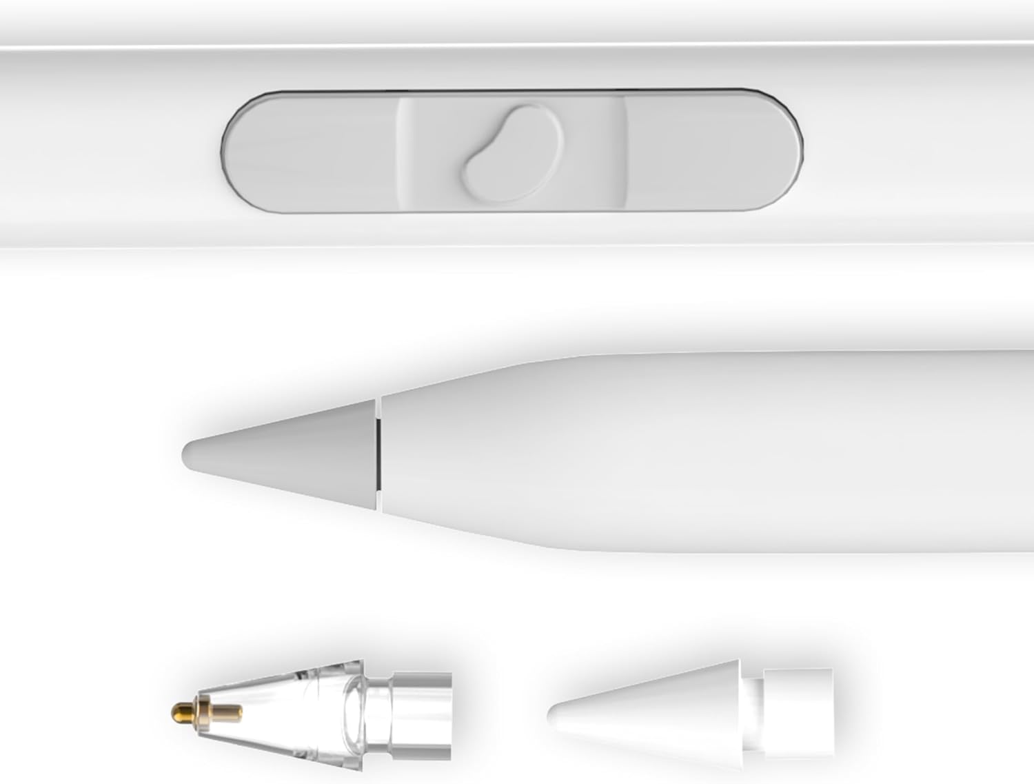 REDBEAN iPad Stylus Pen H1, 9 Shortcut Functions with 3 Buttons, Tilt Sensitivity, Magnetic Wireless Charging Pencil Compatible with Apple iPad Pro 11"/12.9", Air 3/4/5, Mini 5/6, iPad 6th-10th Gen.