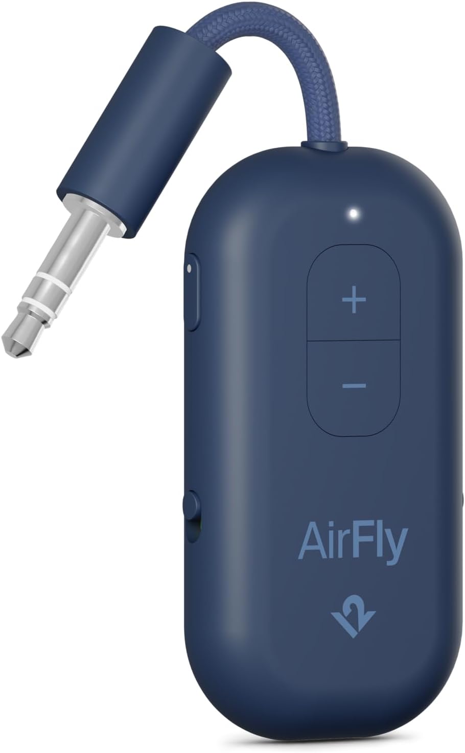 Twelve South AirFly Pro 2 Bluetooth 5.0 Transmitter/Receiver for TV/Airplane to 2 Wireless Headphones – Wireless Adapter for AirPods, Airplane, Car, Gym, Home, Use with Any 3.5 mm Audio Jack, Blue