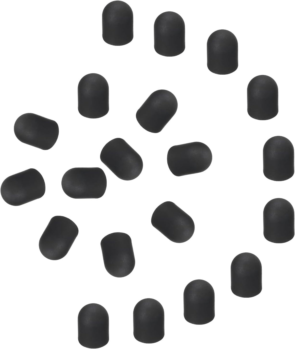 MECCANIXITY 20Pcs Replacement Stylus Pen Tips 5.5mm Conductive Capacitive Touch Screen Pens Tips Silicone Rubber, Black
