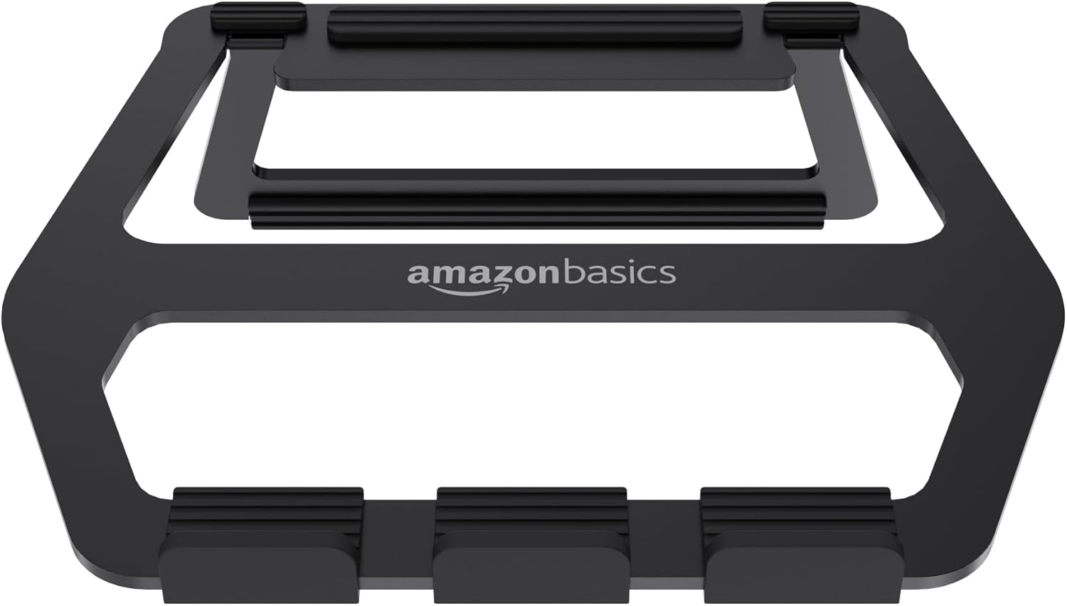 Amazon Basics Aluminum Portable Foldable Laptop Support Stand for Laptops up to 13", Black