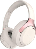 LC30Pro Hybrid Active Noise Cancelling Headphones, 100H Playtime Bluetooth Headphones, HiFi Audio Wireless Headphone with 3 EQ Modes, Low Latency & Foldable Design (Beige White)