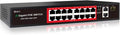 PoE Switch with 16 POE Ports +2 Gigabit Uplink,1 x 1.25G SFP,802.3af/at PoE+ 100Mbps, 240W Built-in Power, Extend to 250Meter,Unmanaged Metal Plug and Play