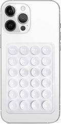 Silicone Suction Phone Case Mount, Non Slip Sticky Phone Grip for Cellphone, Silicon Adhesive Suction Cup Phone Mount, Strong Grip Holder for Selfies and Videos (White)