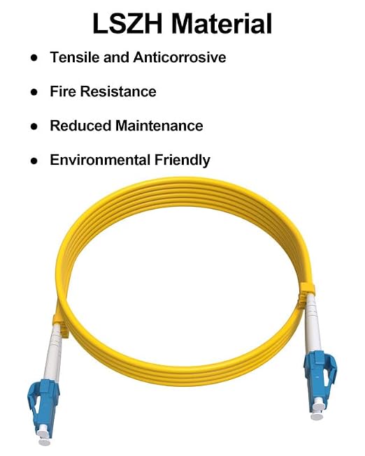 LC to LC Single Mode Fiber Patch Cable 10 Meter, OS2 Duplex 1G/10GB Fiber - Image 8