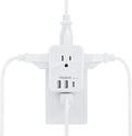 USB Charger Block, TESSAN Outlet Extender Surge Protector with USB C, 4 AC Multi Plug Wall Outlet Splitter 1875W, Electrical Plug Expander for Home Office Dorm Room Essentials, White