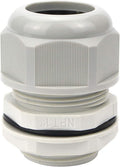 XHF 5 Pcs 1" IP68 Strain Relief Nylon Cord Grip Waterproof NPT Cable Glands Adjustable UL Listed and RoHS Compliant (Grey)