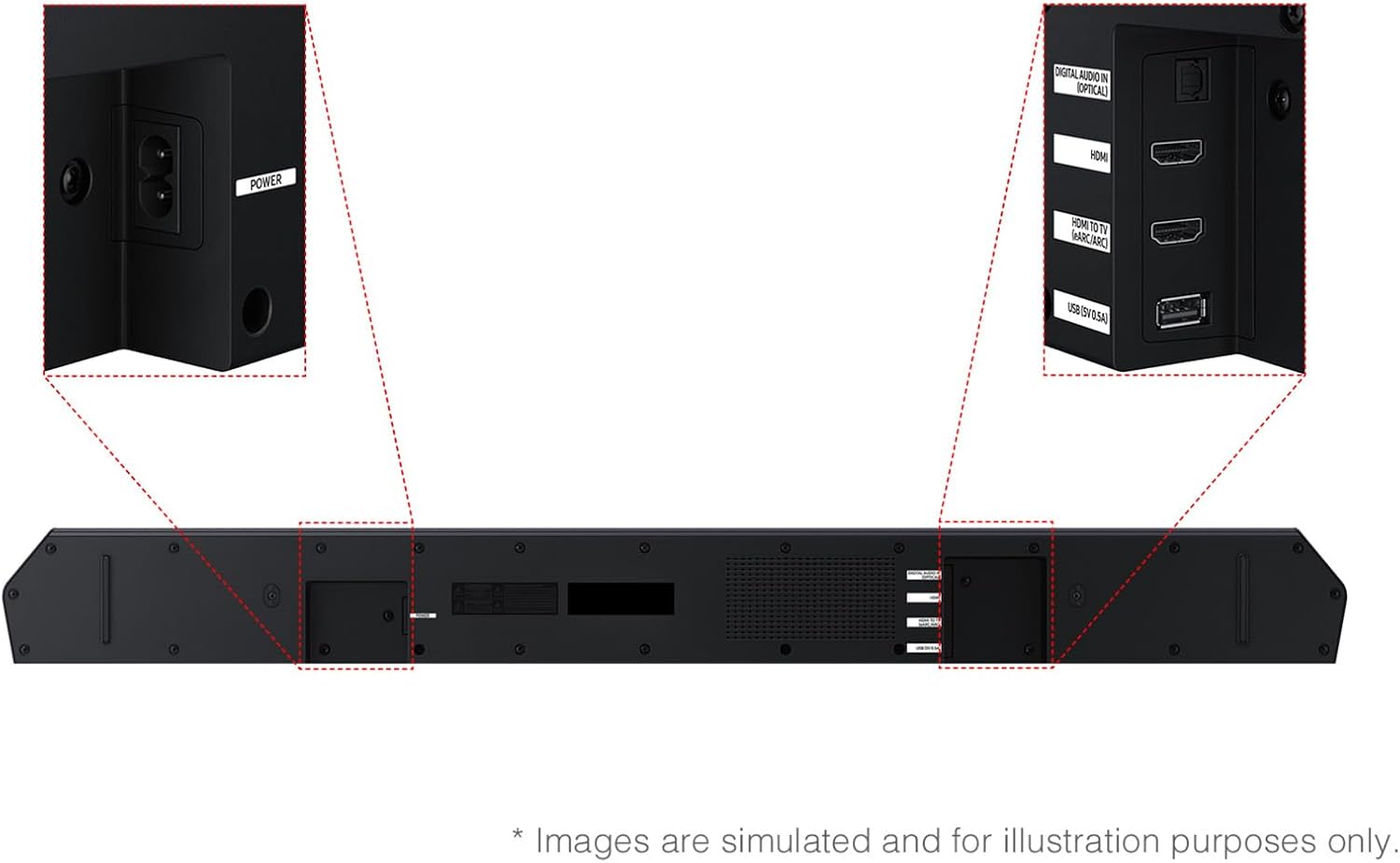 Samsung Q-Series Soundbar HW Q600F 3.1.2 ch Subwoofer (2025 Model) SpaceFit Sound Pro, Q-Symphony, Adaptive Sound