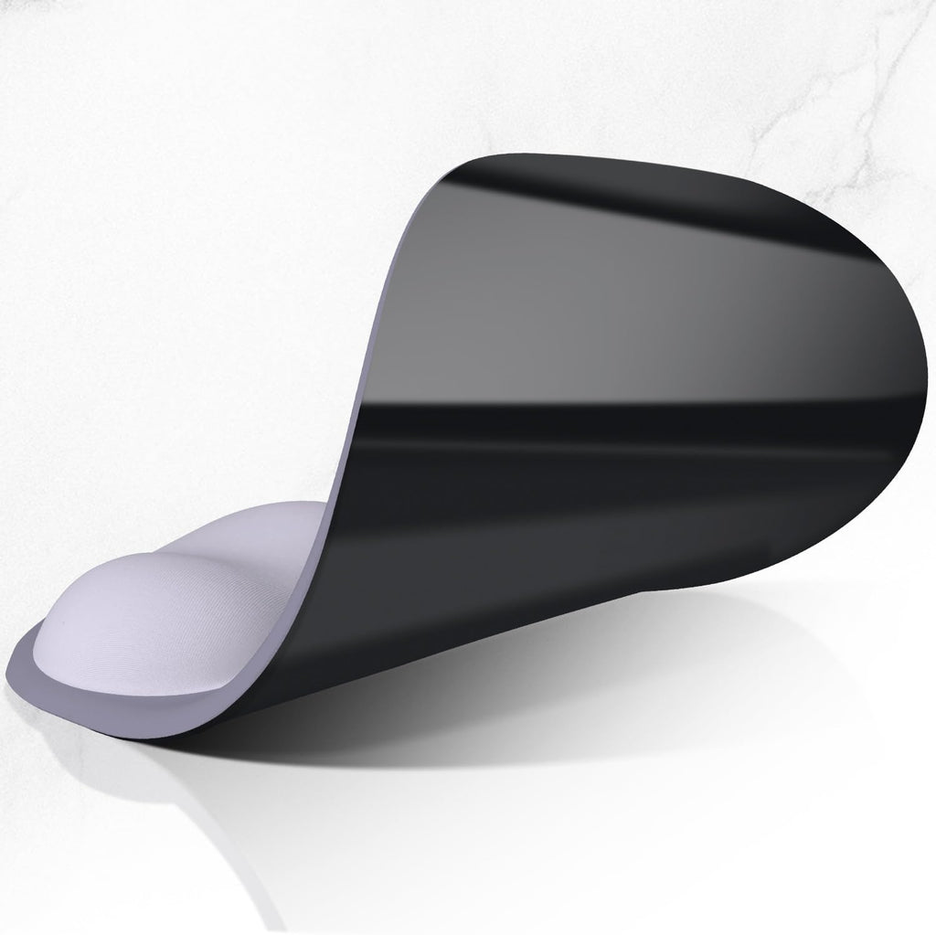 ITNRSIIET Ergonomic Mouse Pad, Cushioned Gel Wrist Rest, Non-Slip Base, Smooth Surface, Compatible with All Mice for Office & Gaming, Desk Accessory, 9.5 x 8.2 inch, Mist Gray