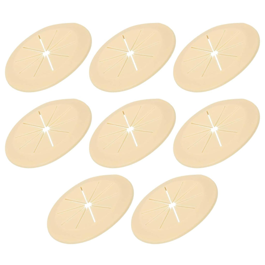 PATIKIL Desk Grommet 2-1/16", 8 Pcs Round Cable Grommet Cord Hole Cover with Adhesive Tape Flexible Table Wire Organizer for Office Home Table Countertop, Yellow
