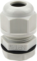 XHF 10 Pcs 3/8" IP68 Strain Relief Nylon Cord Grip NPT Cable Glands Adjustable UL Listed and RoHS Compliant (Grey)
