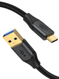 CableCreation USB A to USB C Cable 3.3FT, USB-C to USB 3.1 USB 3.2 Gen2 10Gbps USB-A to C Data Cord, Android Auto Cable 3A for Type-C External SSD MacBook Pro iPad, Galaxy S24 Ultra/S24+/S23,1.0m
