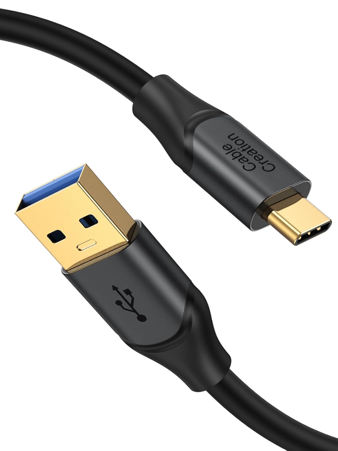 CableCreation USB C to USB A Cable 1FT,USB 3.1 USB 3.2 Gen2 10Gbps USB A to C Data Cable, Android Auto Cord 3A for USB C External SSD MacBook Pro iPad S21, iPhone 16/15 Pro Max Plus,0.3m