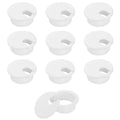 1-1/2" White Desk Grommet, JTemgle Plastic Cable Hole Cover Computer Table Cord Wire Organizer Caps Desktop Cord Management for Home Office TV Stands Tabletops, 10 Pieces