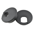 HAHIYO 2Pcs 2Inch/50mm Black ABS Plastic U-Shaped Desk Grommet Wire Grommet Cable Management Cord Hole Cover Desk Wire Hole Insert Wire Organizer for Computer Office Home School Equipment Systems