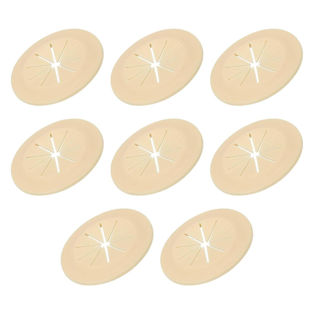 PATIKIL Desk Grommet 1-9/16", 8 Pcs Round Cable Grommet Cord Hole Cover with Adhesive Tape Flexible Table Wire Organizer for Office Home Table Countertop, Yellow