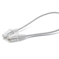 TRUECABLE Cat6 Component Rated Patch Cable, Unshielded (U/UTP), 1ft, White, 28AWG Solid Copper, Snagless 10G High-Speed Ethernet Cable, PoE++ 4PPoE 100W, UL Listed, RoHS-3, 1 Pack