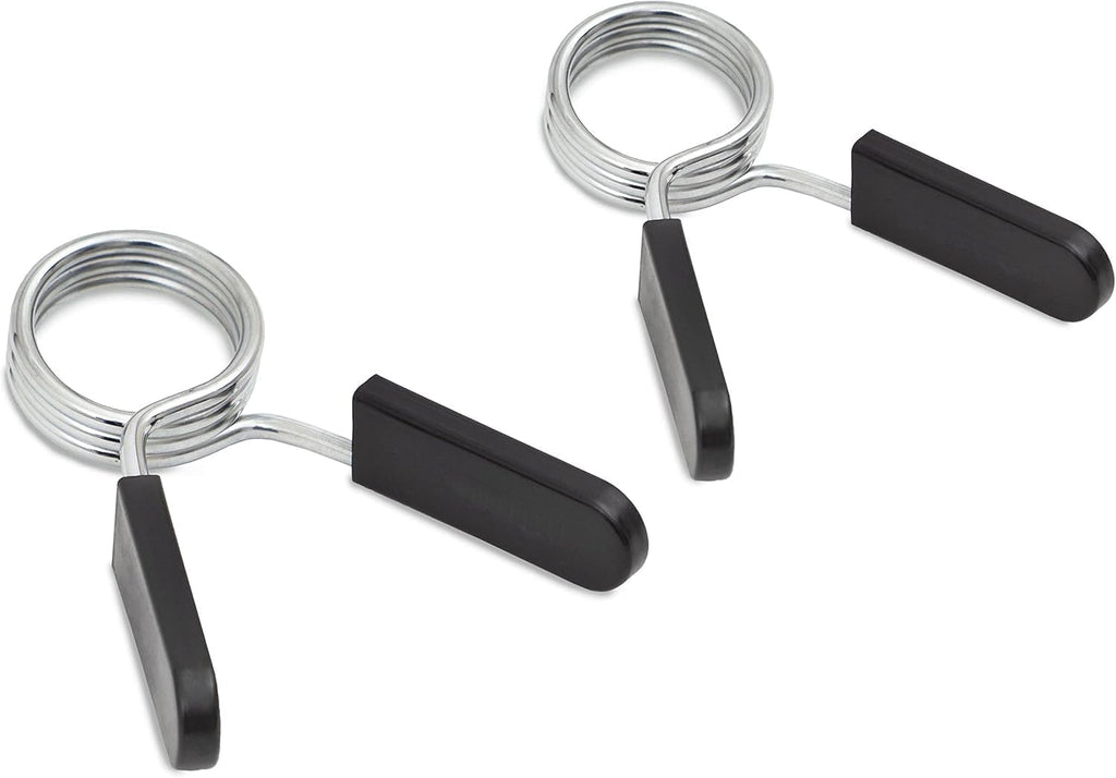 2Pcs Black 2 Inch Barbell Clamps, Stainless Steel Spring Collar Clips Weight Bar Clamps Dumbbell Barbell Handle Locking Clip for Weightlifting Strength Gym Fitness Training Accessories, Collars