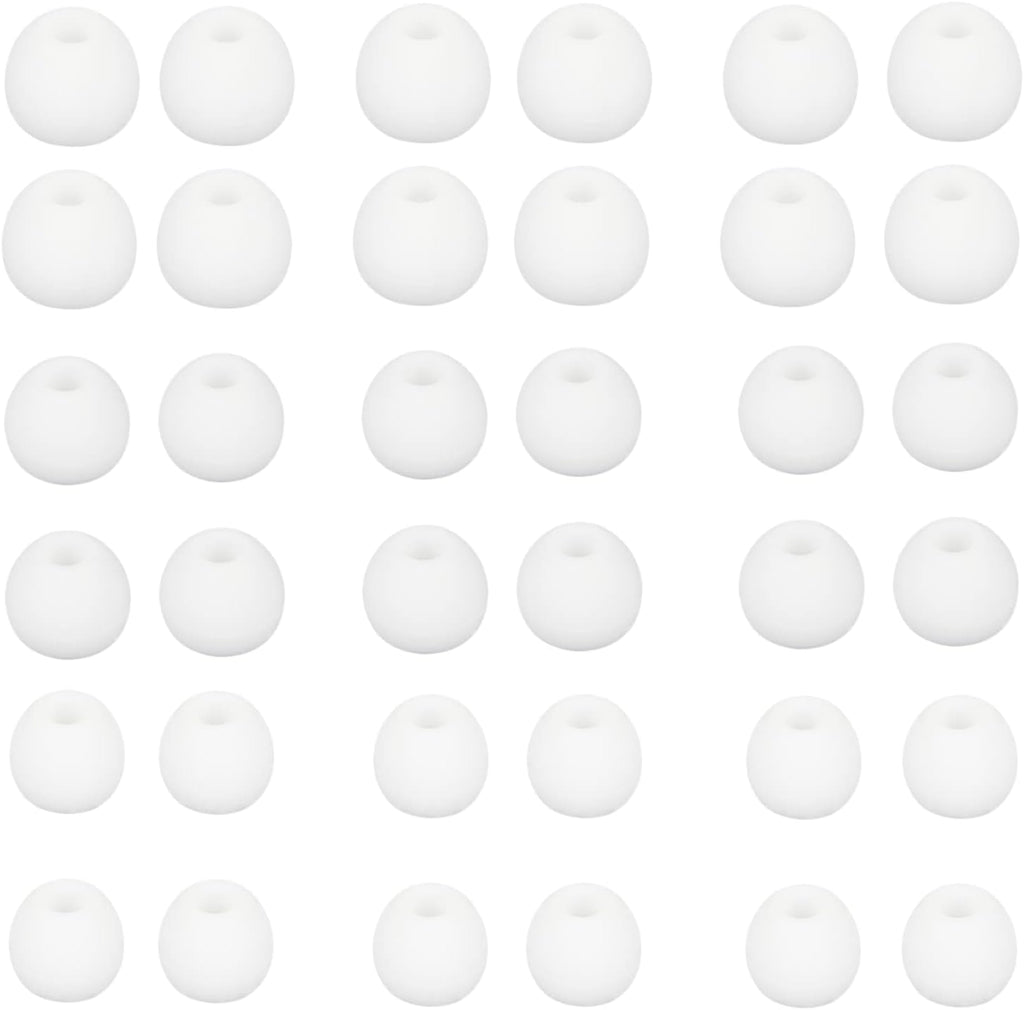 Earbud Tips Soft and Comfortable Headphone Ear Tips Ear Bud Replacement Pieces Silicone Fit Most in-Ear Headphones，Inner Hole 3.8mm -5.5mm，18 Pairs White S/M/L Replacement Earbud Tips