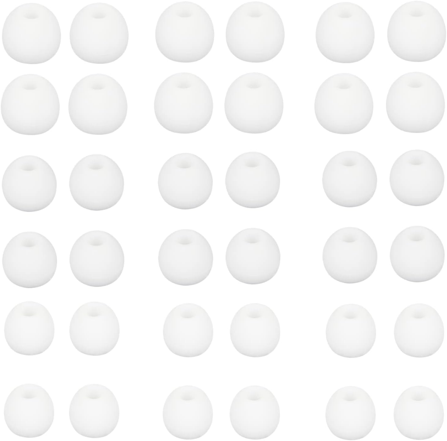 Earbud Tips Soft and Comfortable Headphone Ear Tips Ear Bud Replacement Pieces Silicone Fit Most in-Ear Headphones，Inner Hole 3.8mm -5.5mm，18 Pairs White S/M/L Replacement Earbud Tips