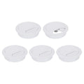 uxcell 5 Pcs 60mm (2.36 Inch) Desk Grommet, Plastic Cable Hole Cover, Wire Cord Cable Organizer for Home Office Computer Desk Cabinet, White