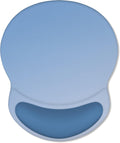 ITNRSIIET Ergonomic Mouse Pad with Comfort Gel Wrist Rest, Non-Slip PU Base, Smooth Textured Surface, Reduces Hand Fatigue & Wrist Pain, 8.7 x 7.2 Inch for Office Gaming Home, Gradient Blue Ombre