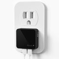 Nekmit Flat USB C Wall Charger, 47W Dual Ports USB C Charger Block, PPS Fast Charging Wall Plug for iPhone 15/15 Pro/15 Pro Max, Galaxy, MacBook Air, iPad, AirPods and More (Black)