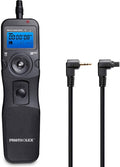 PHOTOOLEX Intervalometer Digital Camera Remote Shutter Release Controller LCD Timer Control with Cord for Canon EOS Rebel T6 T7 80D 70D 60D 60Da 77D T7i T6i T6s SL2 SL1 T5 T3 T5i T4i T3i T2i EOS