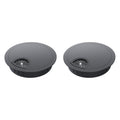 2 Pack Desk Grommet 2-3/8 Inch 60mm, Zinc Alloy Computer Desk Wire Hole Cover, Office Desktop Cord Cable Hole Metal Ring, Black