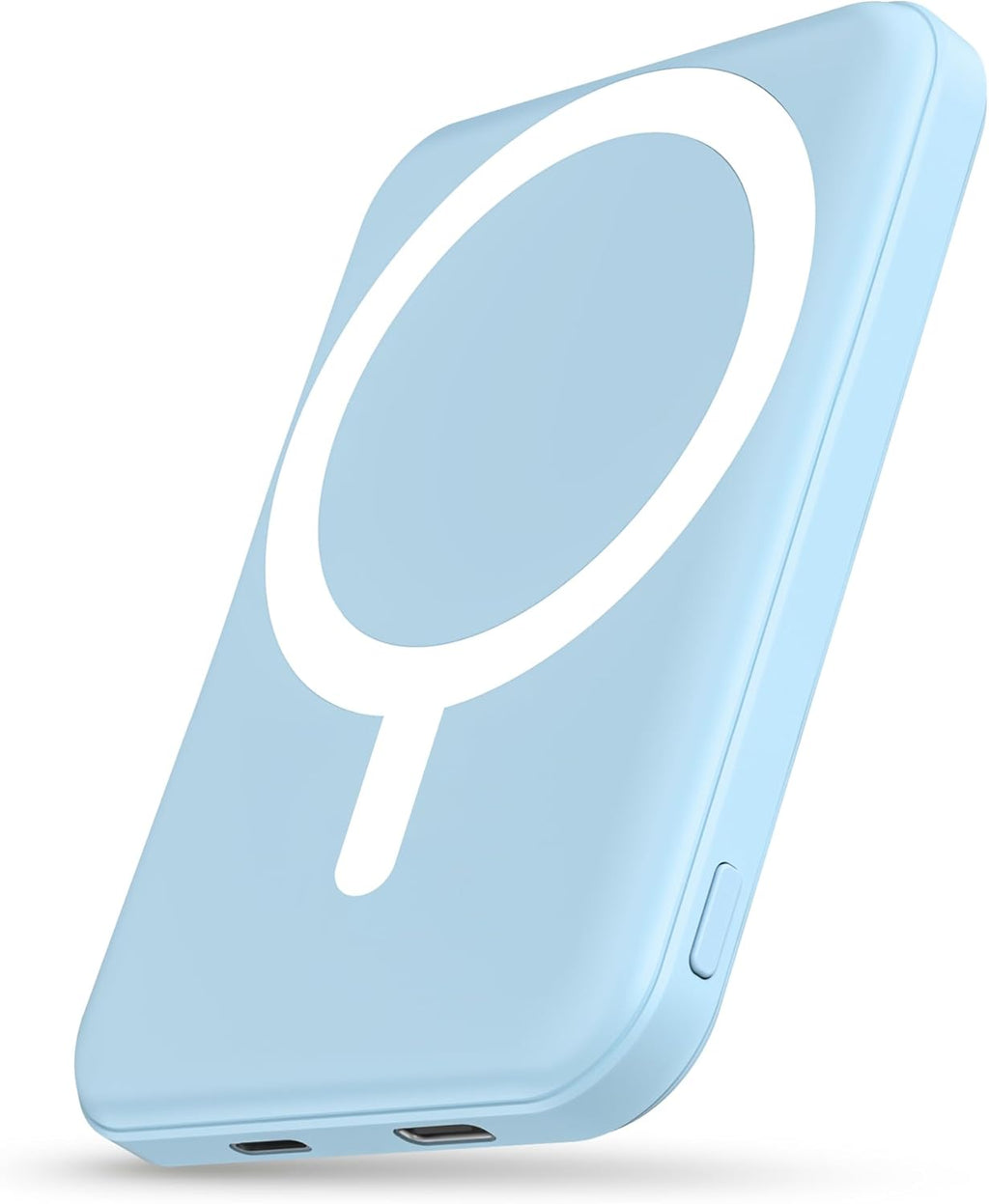 podoru for Magsafe Battery Pack, 5000mAh Magnetic Power Bank with Type-C Cable 20W PD Fast Charging Lighting Input Wireless Portable Charger for iPhone 16/15/14/13/12/ All Series-Sierra Blue