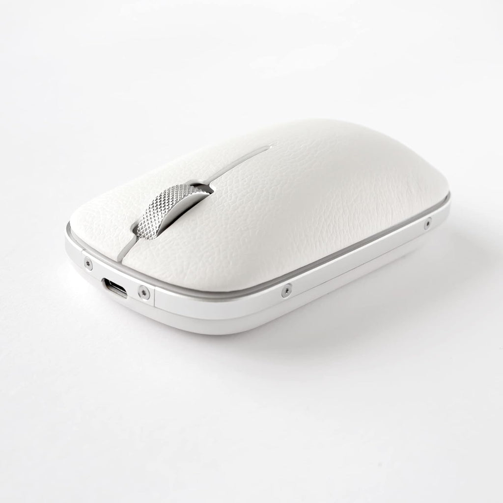 Azio Retro Classic Bluetooth Mouse (Maple) - Wireless, Genuine Leather Topped with Pixart Precision Tracker