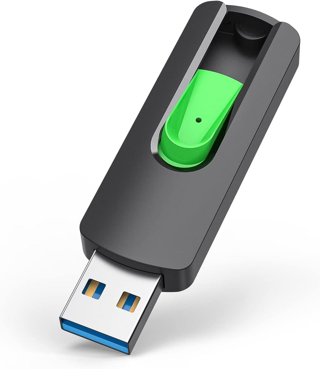 Aiibe 512GB USB 3.0 Flash Drive Thumb Drive USB Drive 512 GB Flash Drive Retractable Jump Drive 512GB for PC Laptop (Green)