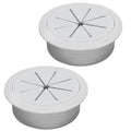 Desk Grommet 2-1/16" (53 mm), Desk Hole Cover for Cables Grey, Cable Grommet ABS Plastic, Desk Hole Grommet for Office and Home Table Cable, Detachable & Flexible Cable Cord Organizer-2 Pcs