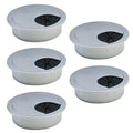 5 Pcs Desk Grommet 2-3/8" / 60 mm, Desk Cord Hole Cover, Cable Grommet ABS Plastic, Desk Hole Grommet for Home & Office Pc, Detachable Cable Cord Organizer-Silver Sand