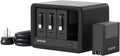 Gitryin 12-in-1 Desktop Charging Station with 3 Retractable Type-C Chargers and 1 Lightning Charger, 40W USB-C Power Strip with Flat Plug, Extension Cord with 1020J Surge Protection for Home Office