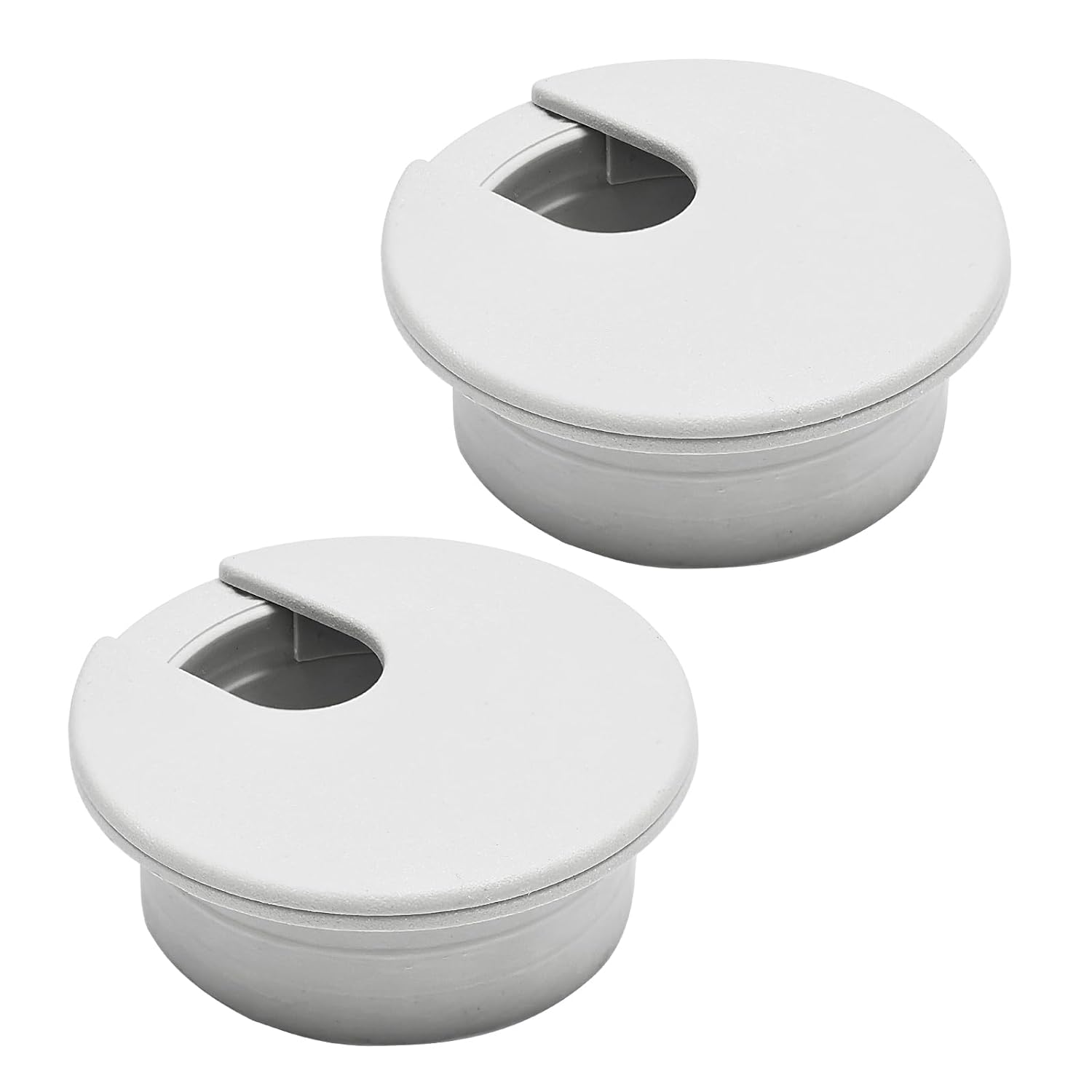 Desk Grommet 2" (50 mm), Desk Cord Hole Cover, Cable Grommet ABS Plastic, Desk Hole Grommet for Office and Home Table Cable, Detachable Cable Cord Organizer (Light Grey 2 Pcs)