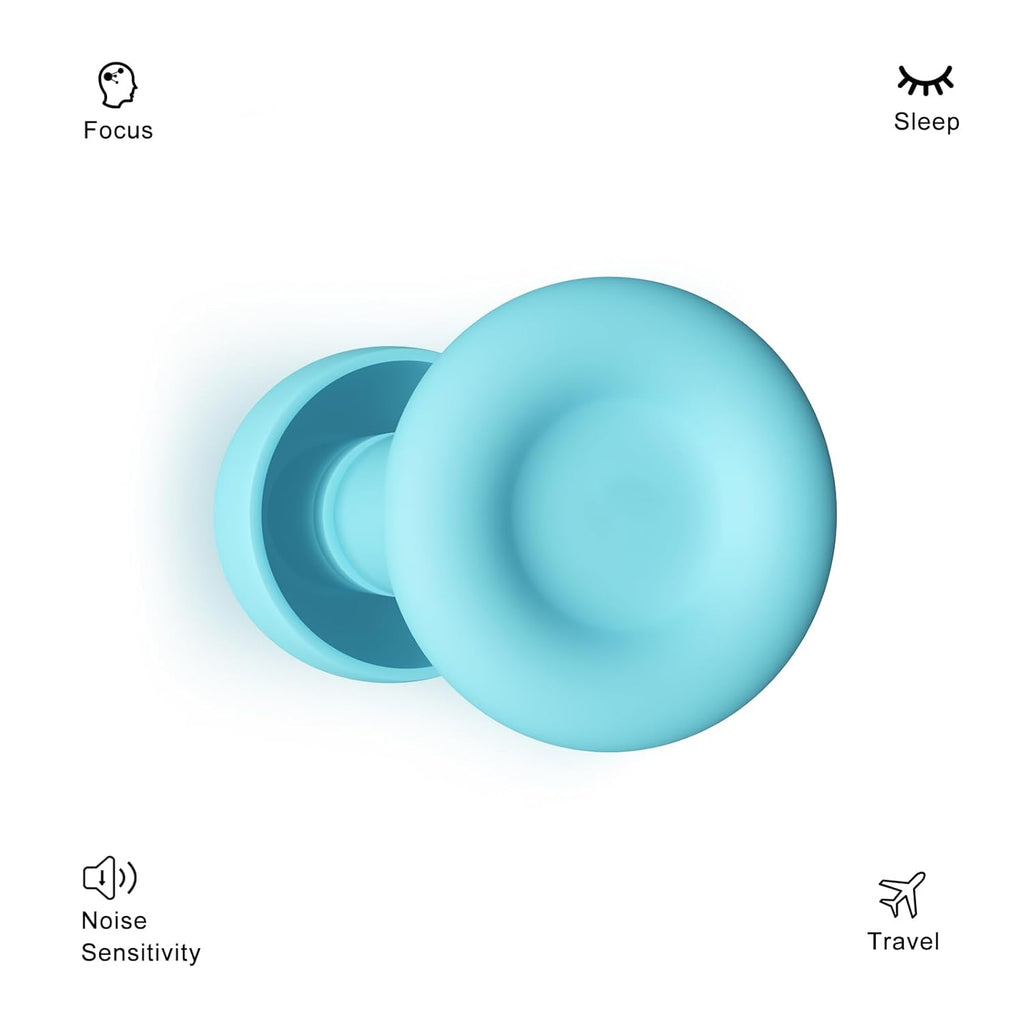 Ear Plugs for Sleeping Noise Reduction Reuseable, Concerts, Focus, Travel, Work, High Fidelity – 7 Pairs Eartips – Flexible Soft – Touch – NRR of 24 and 27 dB Noise Cancelling (Blue)