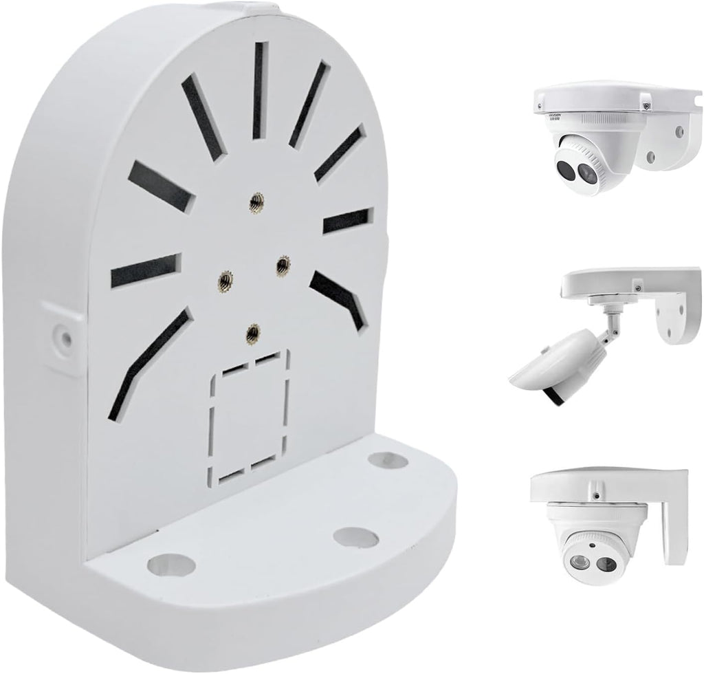 Indoor Outdoor Camera Bracket ABS Plastic Wall Mount L-Shaped Bracket for Security Dome IP Camera Mounting, Junction Box Cable Management (2.5in-SL-1PACK)