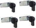 WJSKDQ 4PCS Thumb Operated Offset Thumb Cam Lock Black Cam Lock