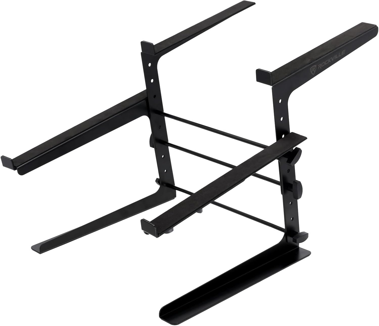 Rockville Rock2d2 Adjustable Dual Shelf DJ Controller Midi Keyboard Laptop Stand