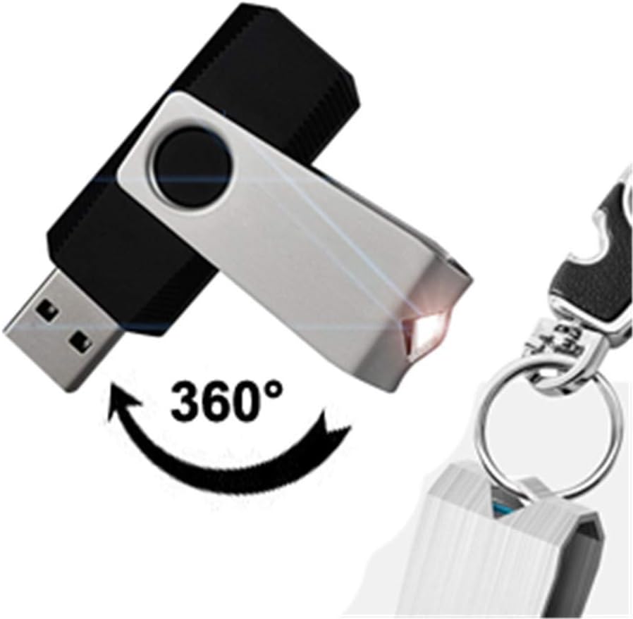 KEXIN 16GB USB Drive Bulk 50 Pack Flash Drive 16 GB Thumb Drive Bulk Flash Drive 50 Pack Swivel USB 2.0 (16GB, 50PCS, Black)