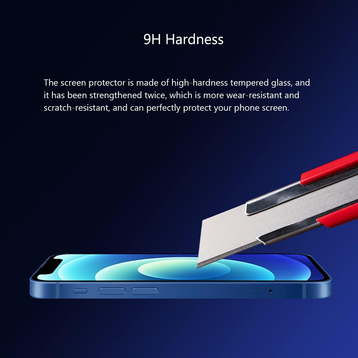 Blue Light Screen Protector for iPhone 12 Pro Max(6.7 inch) Eye Protection HD Clear Blue Light Blocking Tempered Glass, Scratch-Resistant,Easy Installation No Bubble,Anti-Fingerprint,2 Pack