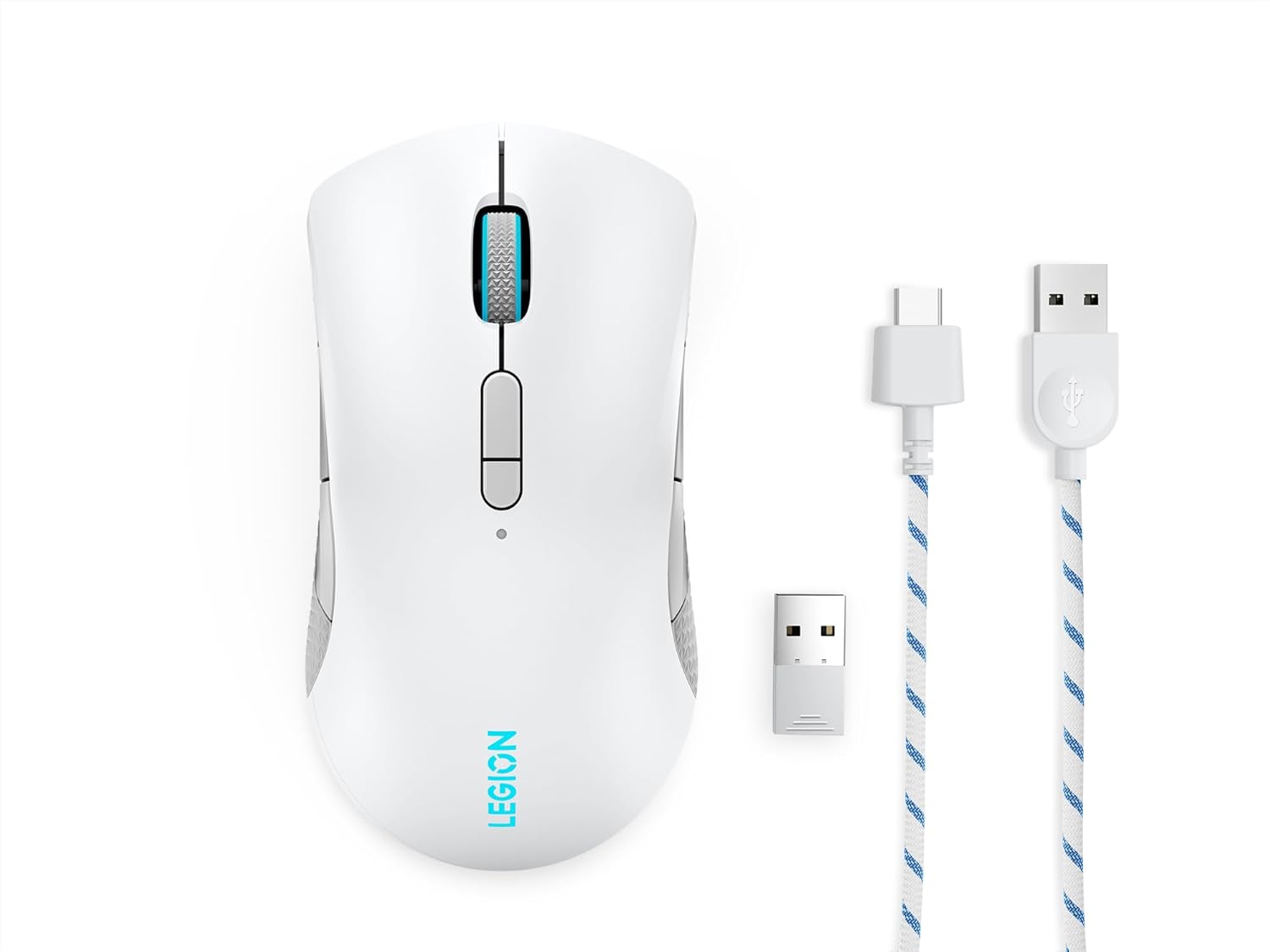 Lenovo Legion M600 RGB Wireless Gaming Mouse – 16,000 DPI, 9 Programmable Buttons, 200-Hour Battery Life, 50-Million Clicks Durability – Ambidextrous Computer Mouse (Stingray)