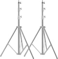 Stainless Steel Light Stand Photography, Spring Cushioned Heavy Duty Tripod Stand, 9.5ft/2.8m, 2 Packs Professional Photography Studio Stands