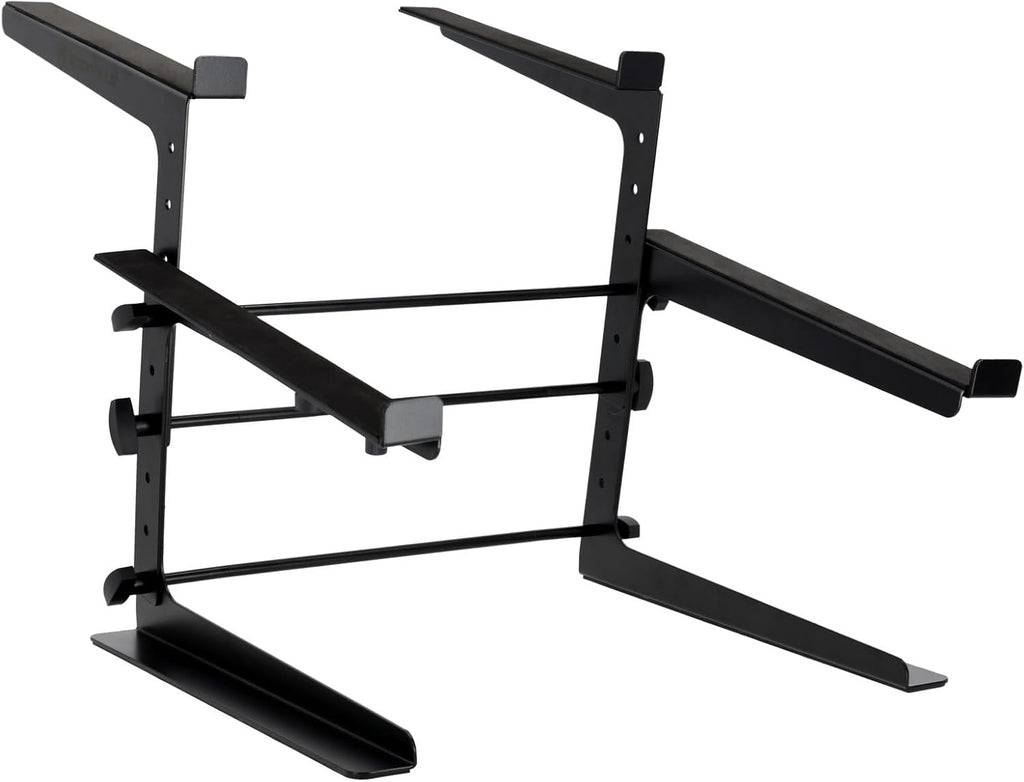 Rockville Rock2d2 Adjustable Dual Shelf DJ Controller Midi Keyboard Laptop Stand