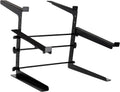 Rockville Rock2d2 Adjustable Dual Shelf DJ Controller Midi Keyboard Laptop Stand