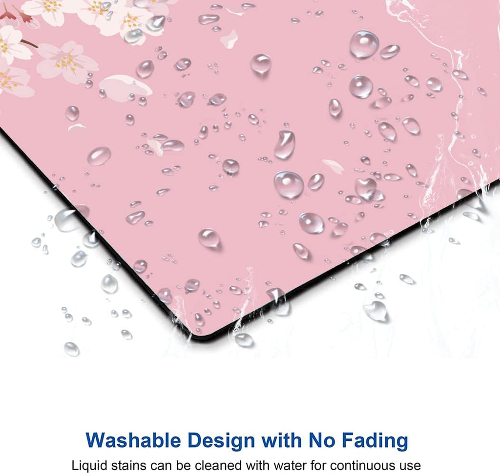 Mouse Pad, Premium-Textured Mouse Mat, Non-Slip Rubber Base Mousepad for Laptop, Computer & PC,9.5×7.9 in,Cherry Blossom Flower